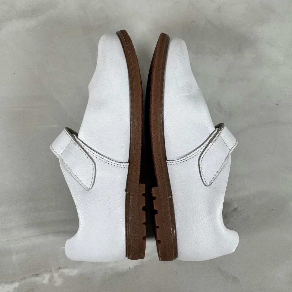 Pediped White Leather Mary Jane Shoes Flex Fit Girl's EU 31 US 13-13.5